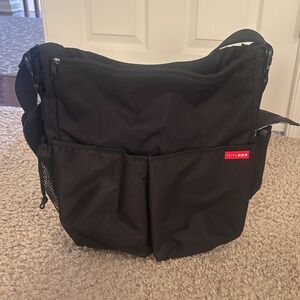 Skip Hop Black Messenger Bag